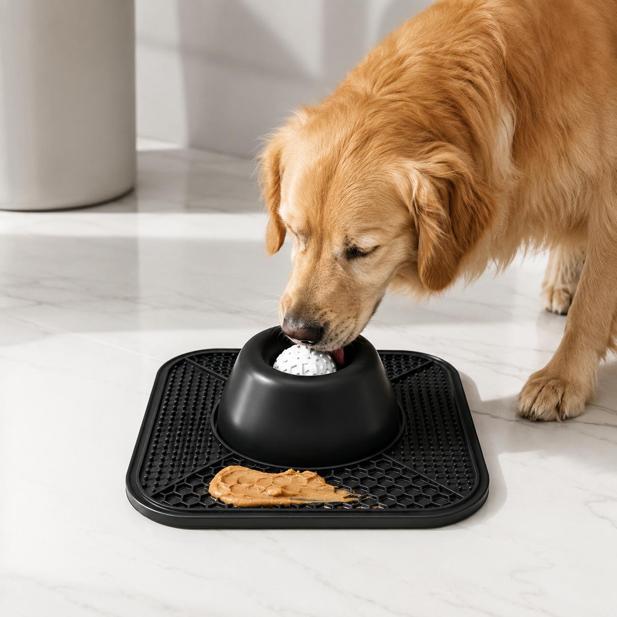 The PawHaus™ Calm Feeder Bowl/Mat Combo