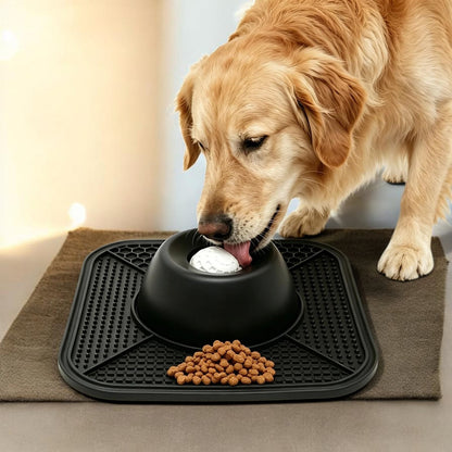 The PawHaus™ Calm Feeder Bowl/Mat Combo
